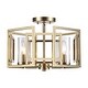 preview thumbnail 1 of 2, Golden Lighting Marco 4-light Flush Mount in Brushed Champagne Brass