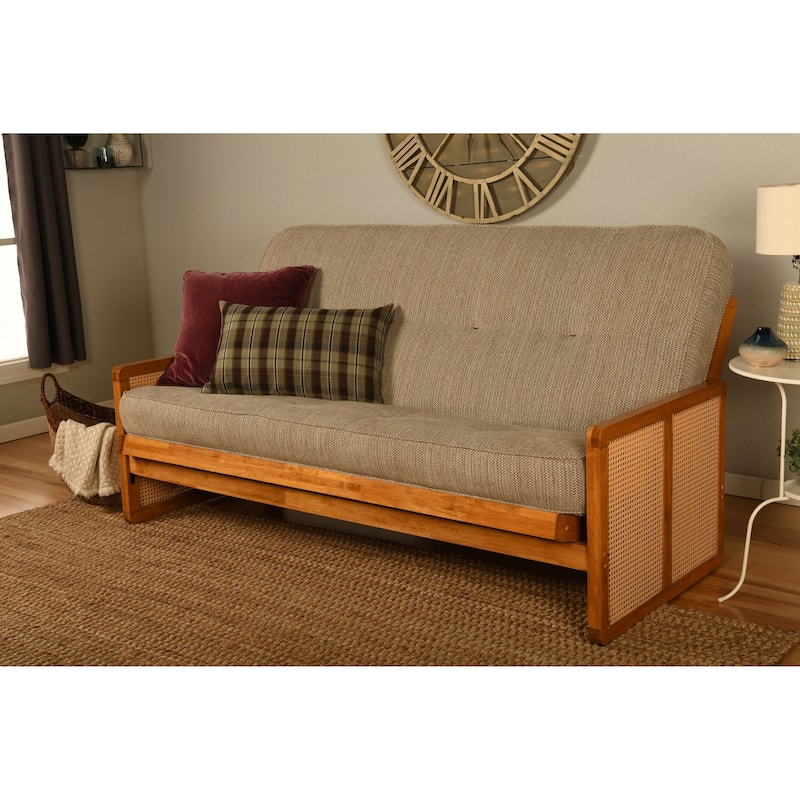 Somette Westport Full-size Futon in Honey includes Mattress