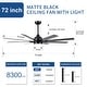 preview thumbnail 43 of 83, YUHAO 84 In. Indoor/Outdoor Modern Industrial Large Windmill Aluminum Blade Ceiling Fans With Lights, Quiet DC Motor and Remote