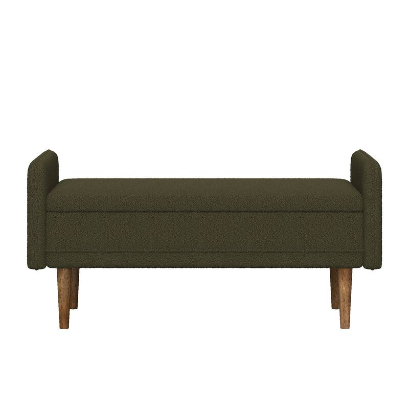 Teddy velvet storage stool