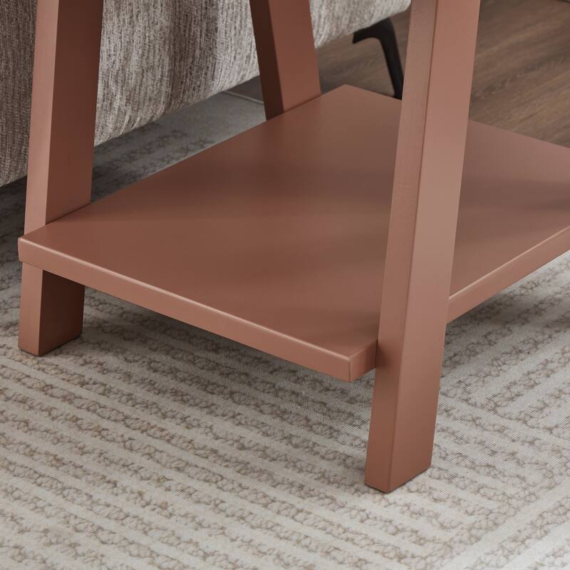 The Gray Barn Cedar Ridge Contemporary Replicated Wood Shelf End Table