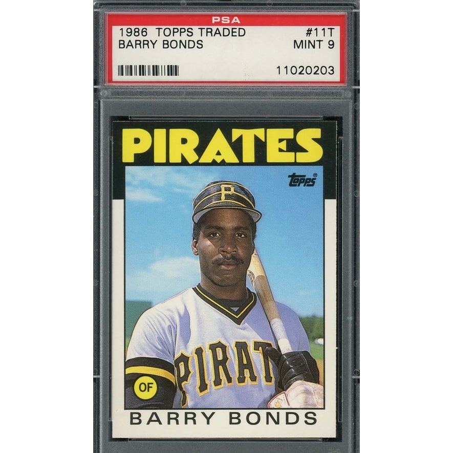 Barry Bonds 1986 Topps Traded Baseball Rookie Card RC #11T Graded PSA 9 - 8'6" x 11'6"