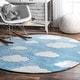 preview thumbnail 20 of 22, Nuloom Handmade Modern Clouds Pattern Kids Area Rug