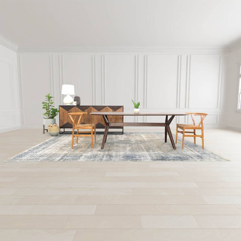 84" Wide Dining Table, Brown