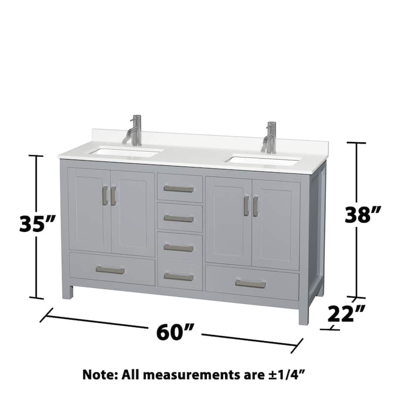 Wyndham Collection WCS141460D-QTZ-UNSMXX Sheffield 60" Free Standing