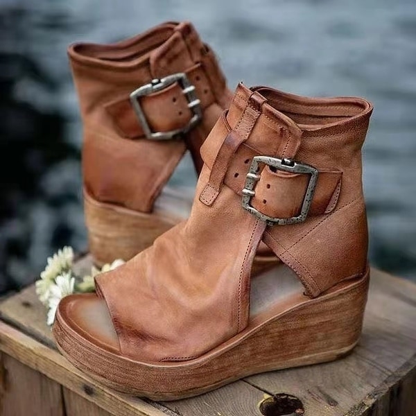 Boho wedge sandals
