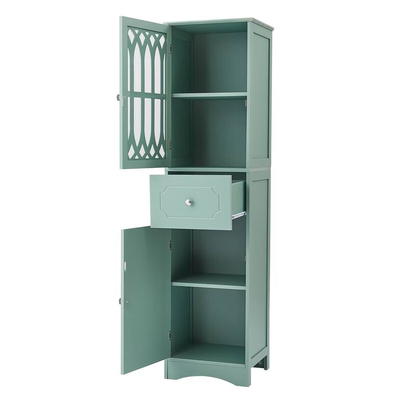 Bathroom Cabinet with Drawer and Doors