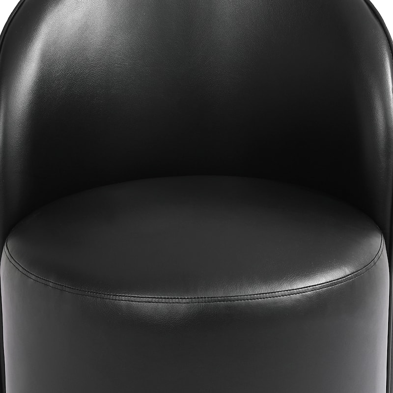 Modern Armless 360-Degree Swivel Dining Chair Barrel Chair