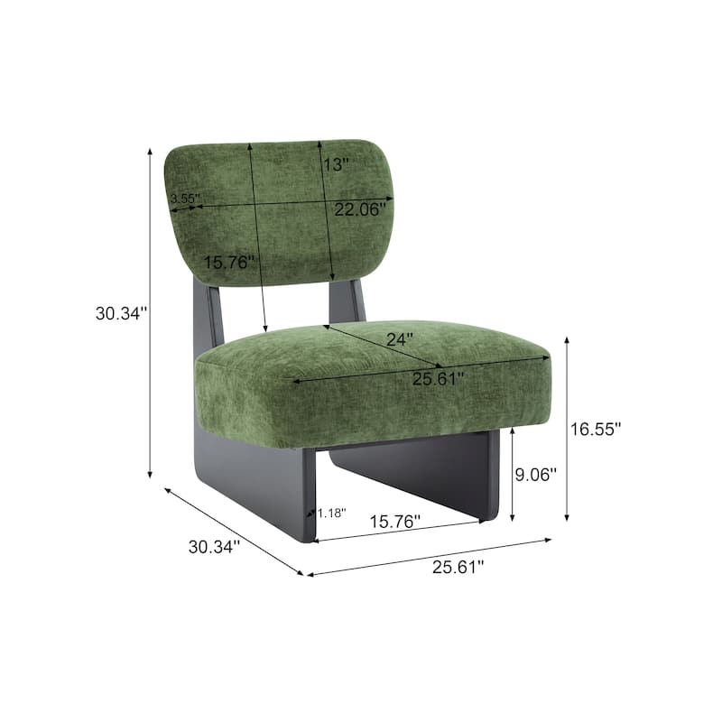Modern Lounge Chair with Polyester Upholstery (Set of 2)