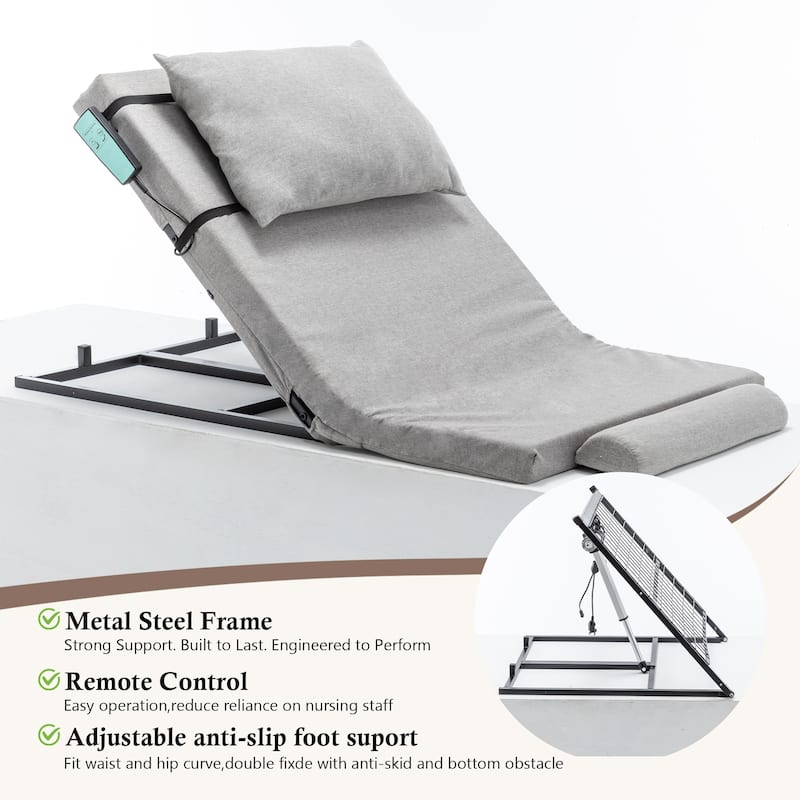 Electric Adjustable Bed Backrest - 300 lbs Capacity, 4-68° Lift, Machine Washable, Universal Fit