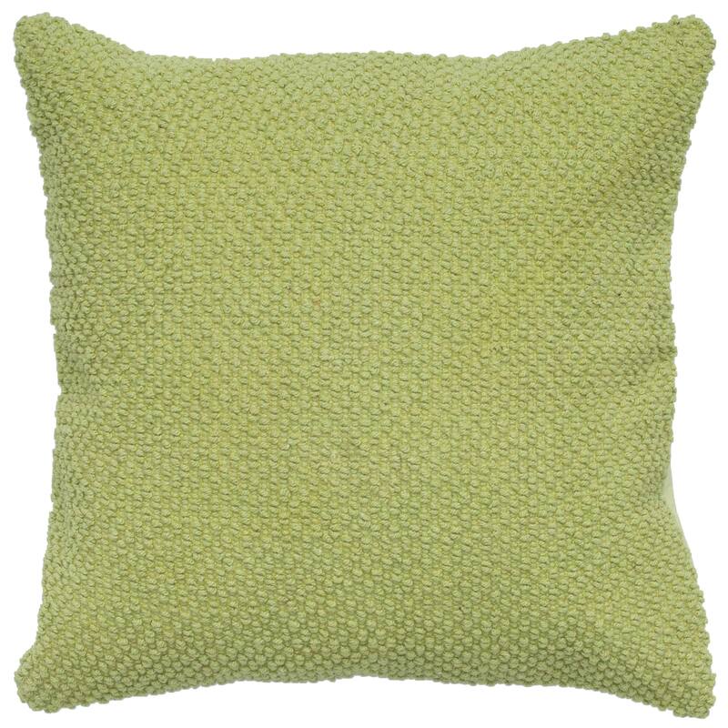 Rizzy Home Transitional Solid Light Texture Throw Pillow, 20-inch - Polyester - Green
