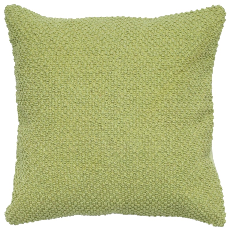 Rizzy Home Transitional Solid Light Texture Throw Pillow - Polyester - Green