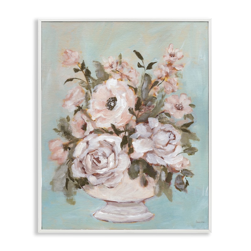 Stupell Sophisticated Flower Bouquet Framed Giclee Art Design By Amanda Hilburn - 16 x 20 - White