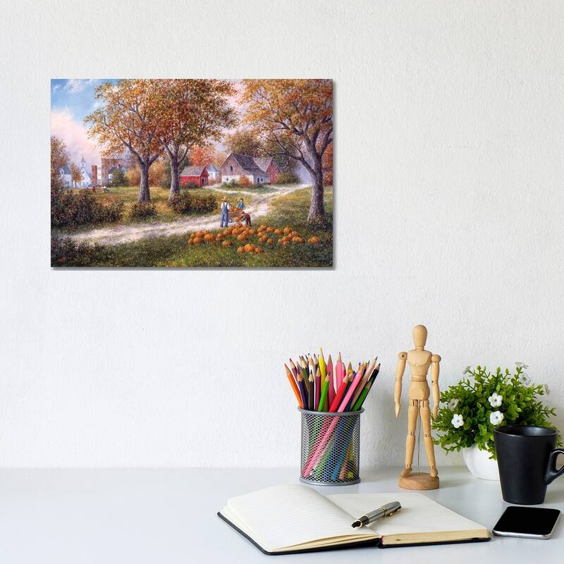 iCanvas "Pumpkin Harvest" by Dennis Lewan Canvas Print - 8x12x0.75