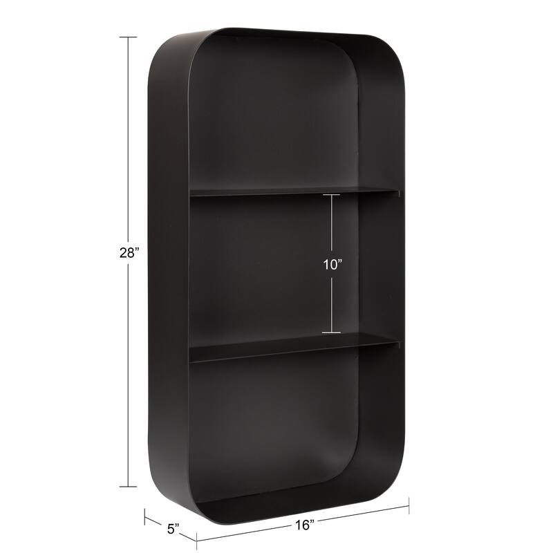 Kate and Laurel Armenta Metal Wall Shelf - 16x28