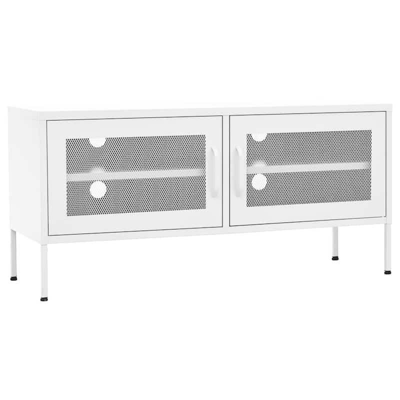 vidaXL TV Stand TV Unit Sideboard Home TV Console Media Unit Cupboard Steel - 41.3" x 13.8" x 19.7"