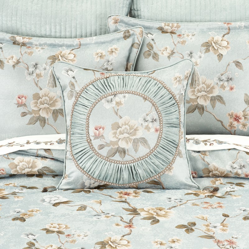 J. Queen New York Prestige 20" Square Decorative Throw Pillow - Accent - Polyester - Spa