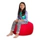preview thumbnail 78 of 192, Kids' Stuffed Animal Storage Bean Bag Chair Cover or Toy Organizer 27 Inches Medium - Solid Red