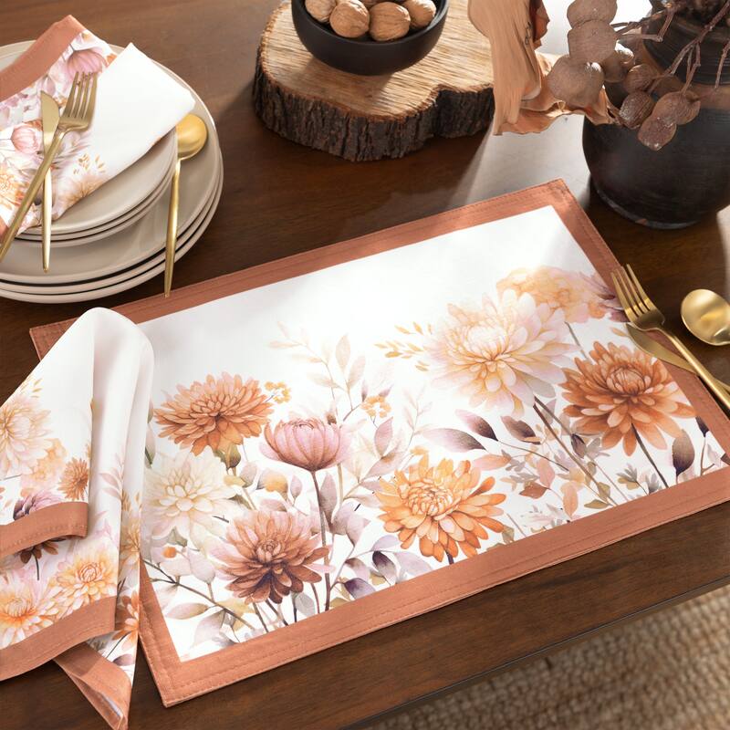 Autumn Blooms Placemats, Set of 4