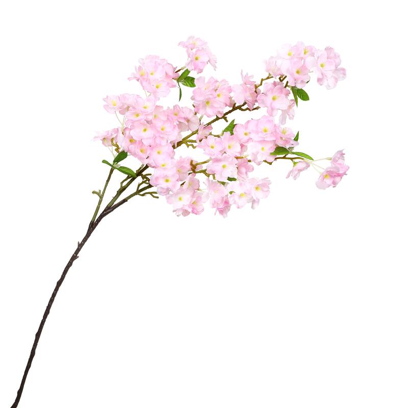 Set of 3 Pink Artificial Spring Cherry Blossom Flower Stem Spray 40in - 40" L x 10" W x 5" DP