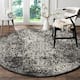 SAFAVIEH Evoke Quinn Vintage Distressed Rug - 6'7" x 6'7" Round - Black/Grey