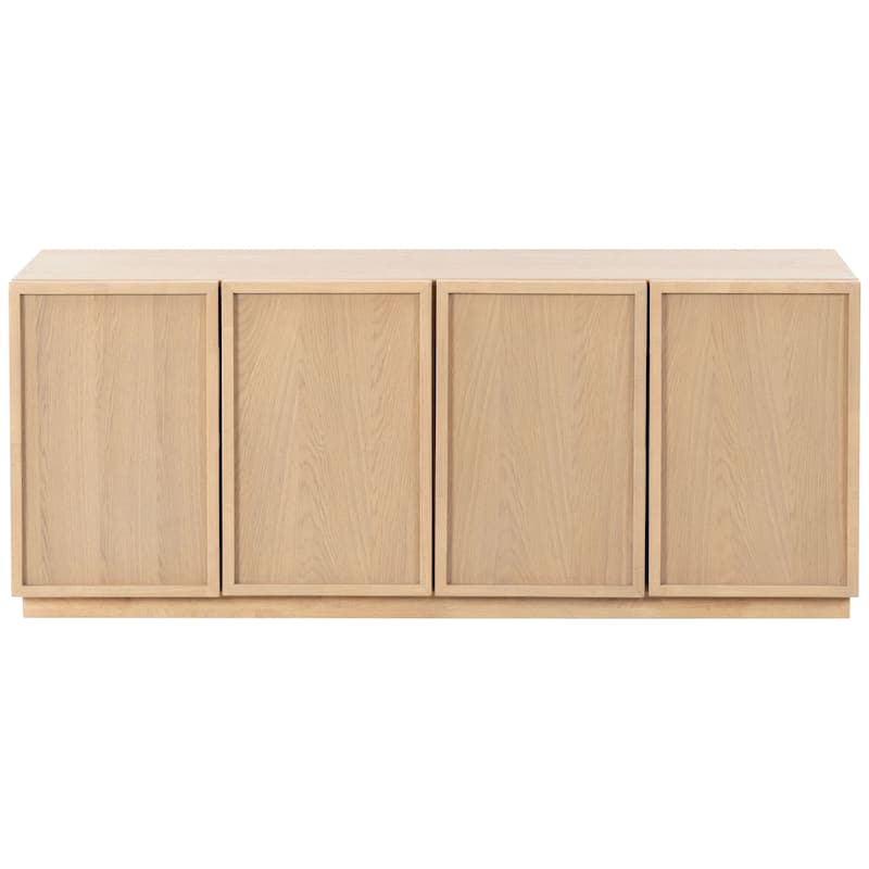 SAFAVIEH Couture Zeus 4 Door Wood Media Stand - 58"W x 18"D x 24"H - Natural
