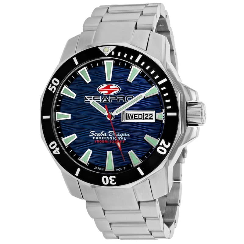 Seapro Men's Scuba Dragon Diver Limited Edition 1000 Meters Blue Dial Watch - SP8316S - 6 (36)