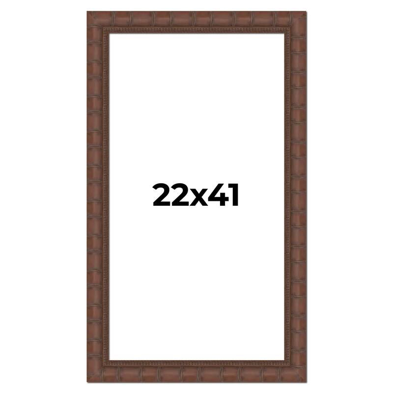 22x41 Frame Pewter Solid Wood Picture Frame Width 1.625 Inches | Interior Frame Depth 0.6875 Inches