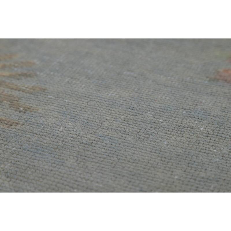 Blue Tabriz Persian Area Rug Hand-Knotted Medallion Wool Carpet - 9'3"x 12'4"