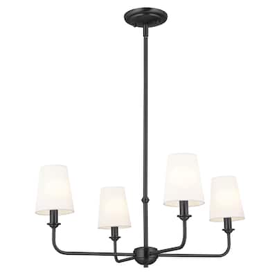 Kichler Lighting Pallas 4-Light Black Chandelier - 25 in
