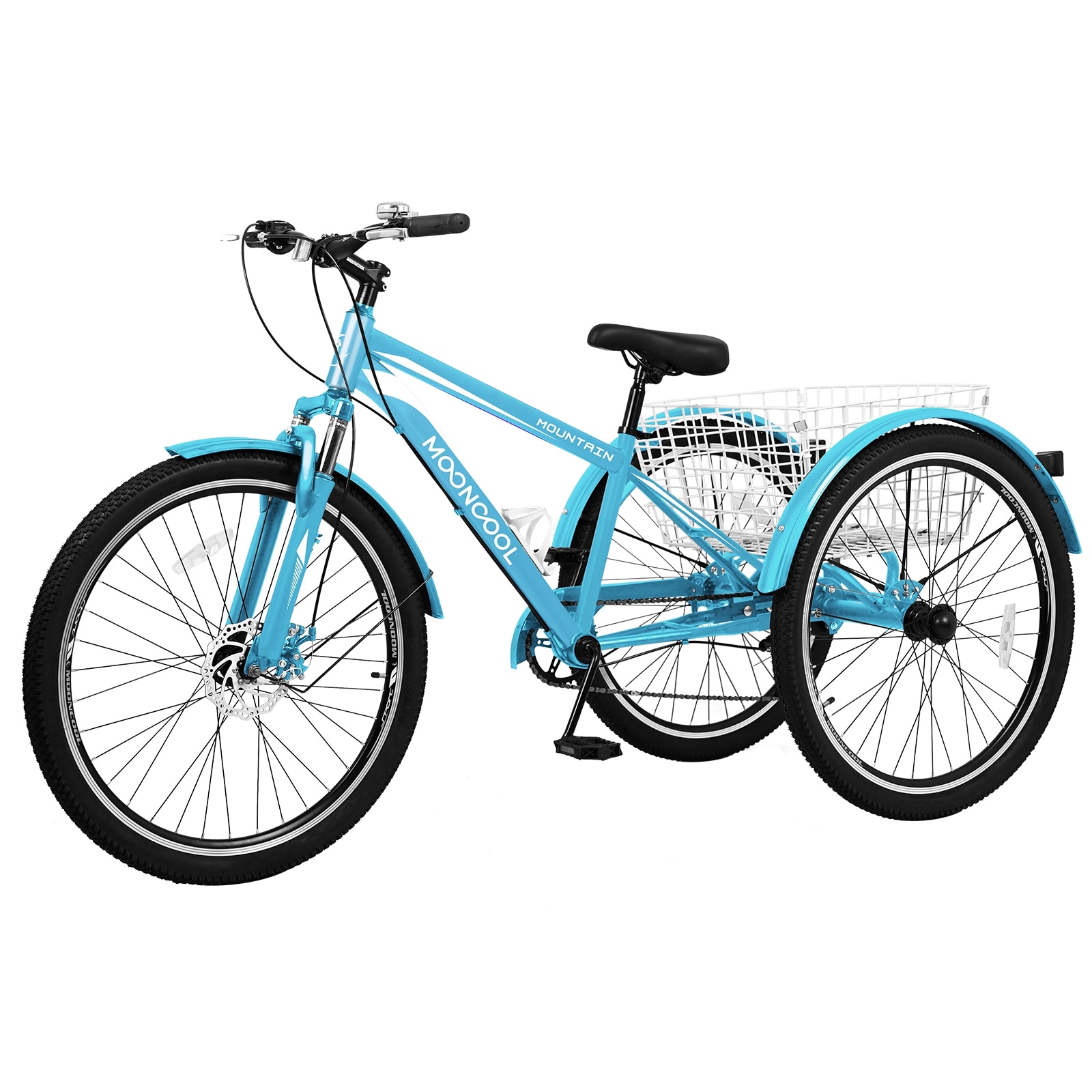 DoCred Mountain Tricycle 7 Speed 3 Wheel Bike with Basket On Sale Bed Bath Beyond 40325836