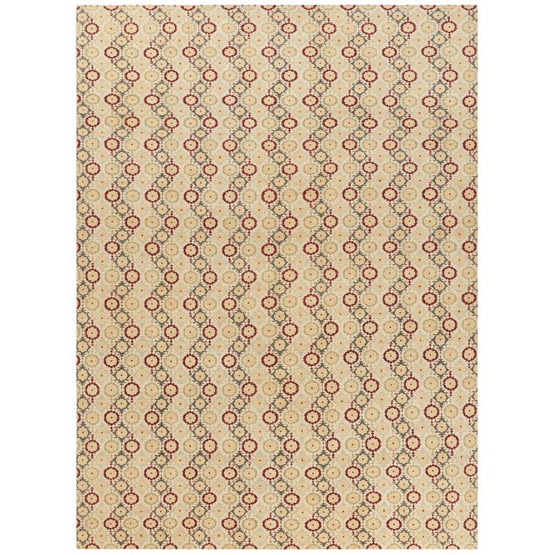 SAFAVIEH Couture Hand-knotted Asian Pirita Fusion India Traditional Wool Rug - 9' x 12' - Ivory/Multi