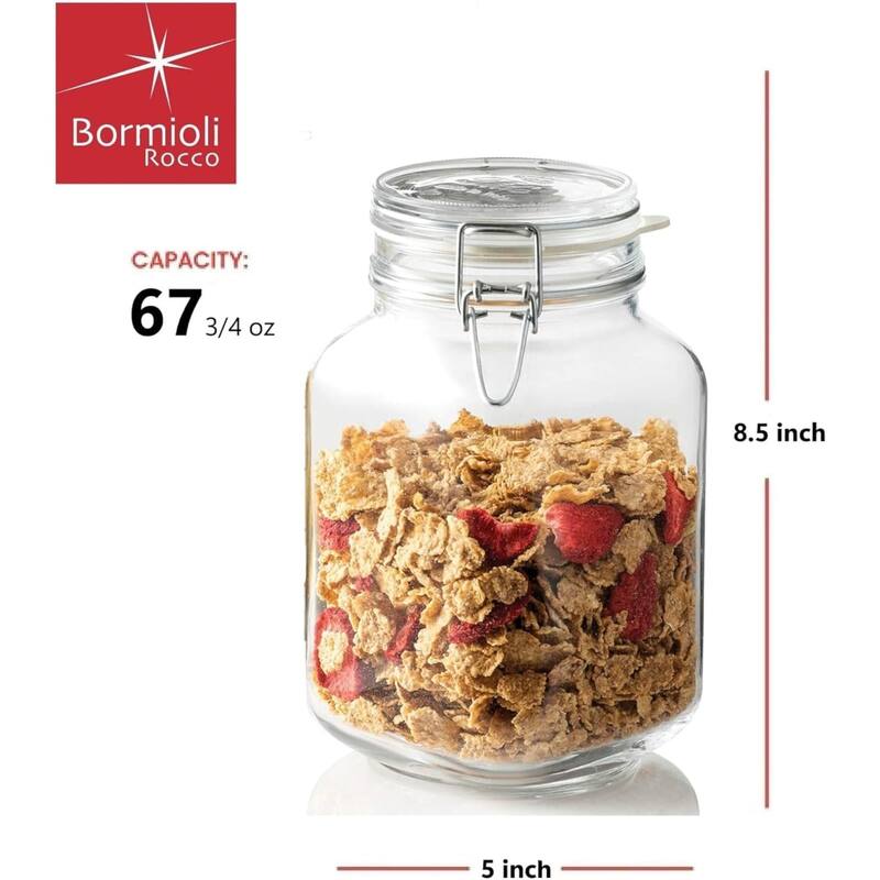 Bormioli Rocco Set of 2 Fido Jars