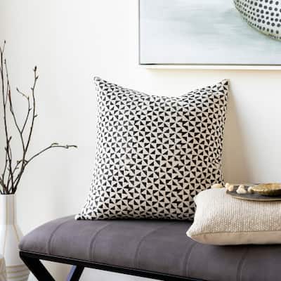 Crew Triangle Patterned Cotton Throw Pillow