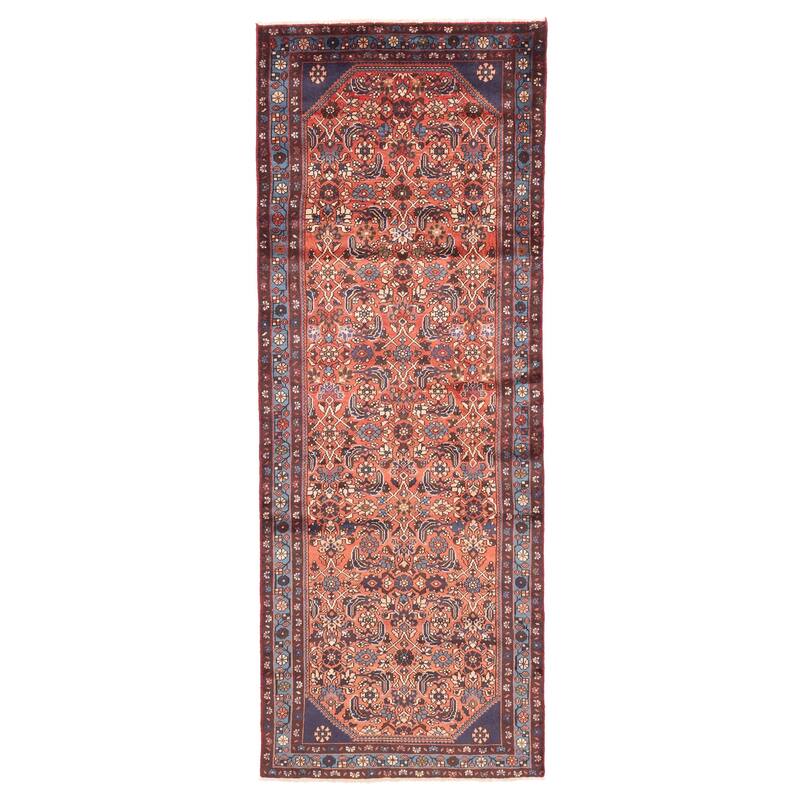 ECARPETGALLERY Hand-knotted Andelz Red Wool Rug - 3'6 x 9'5