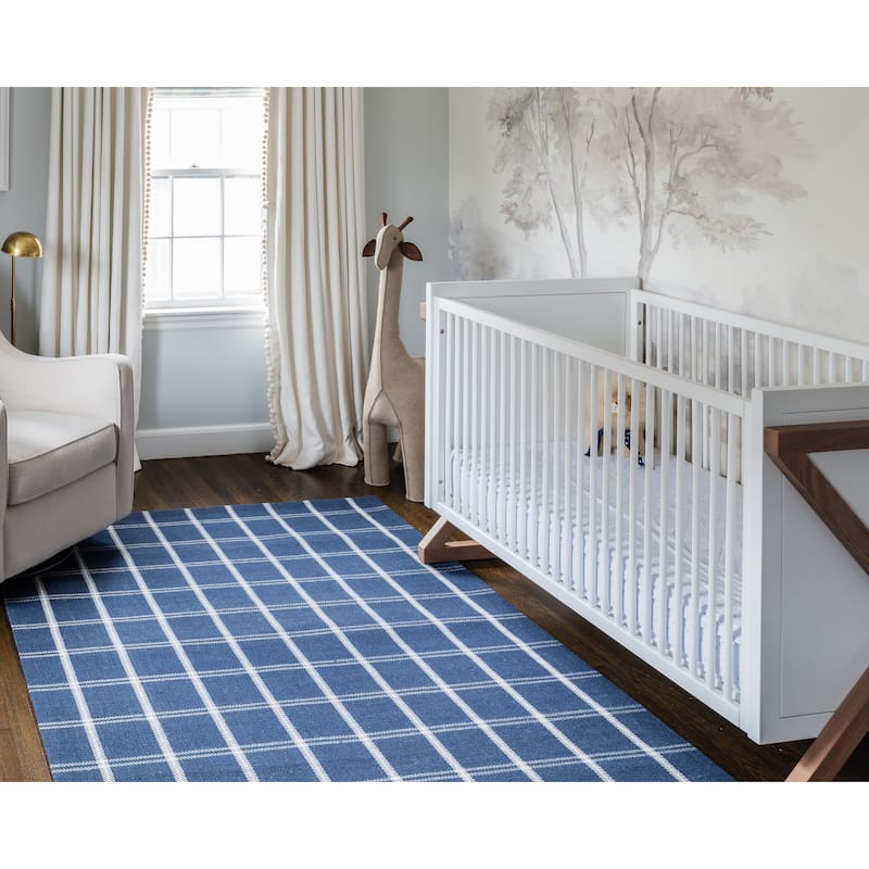 Erin Gates by Momeni Marlborough Dover Plaid Handmade Wool Area Rug