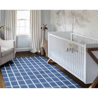 Erin Gates by Momeni Marlborough Dover Plaid Handmade Wool Area Rug