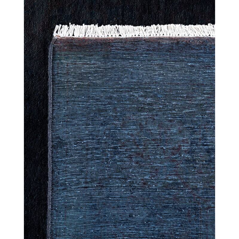 Overdyed, One-of-a-Kind Hand-Knotted Area Rug - Black - 6' 4" x 9' 1"