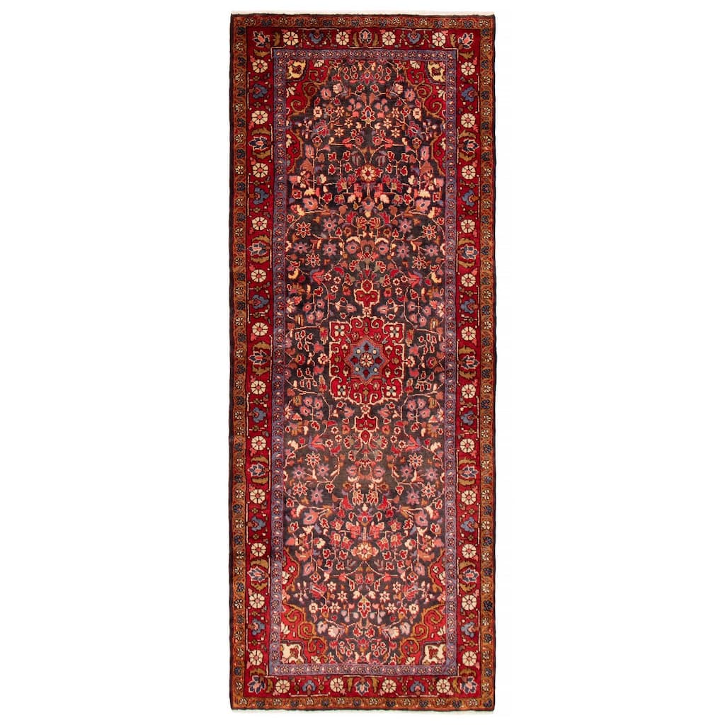 ECARPETGALLERY Hand-knotted Anatolian Vintage Black, Red Wool Rug - 3'9 x 9'9