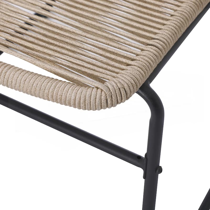 Modern Rope-Weave Outdoor Club Chairs