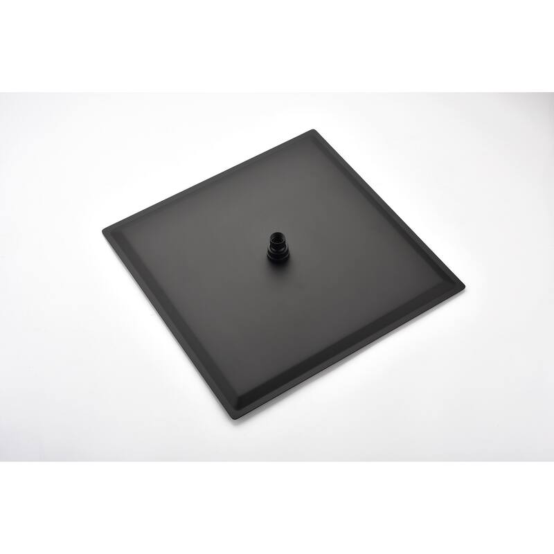 16 Inch Square Rain Shower Head Brushed Nickel 304 Stainless Steel Showerhead