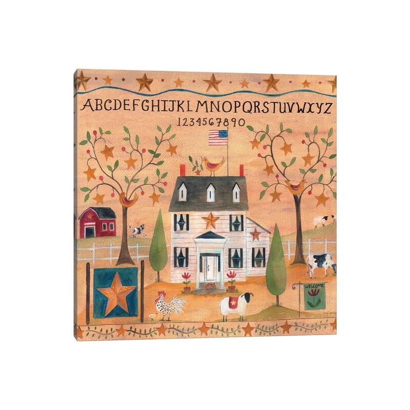 iCanvas "Star Bird Farm Sampler" by Cheryl Bartley Canvas Print