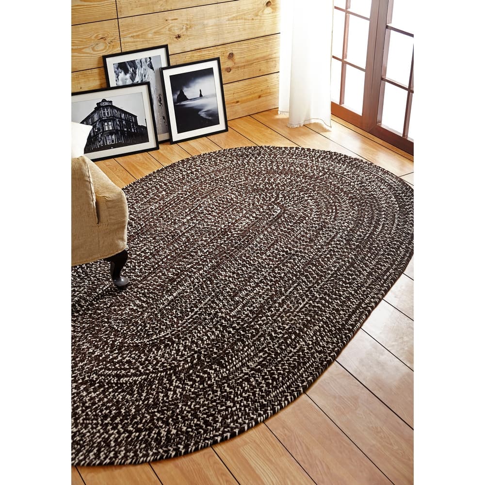 Better Trends Chenille Tweed & Solid Braid 100% Polyester Stain Resistant, Double Sided Reversible Indoor Area Rug