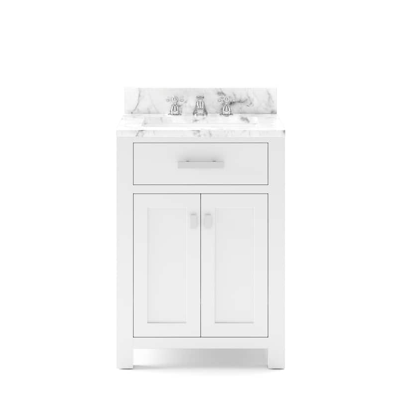 Water Creation Madison 24-inch Solid White Single Sink Bathroom Vanity