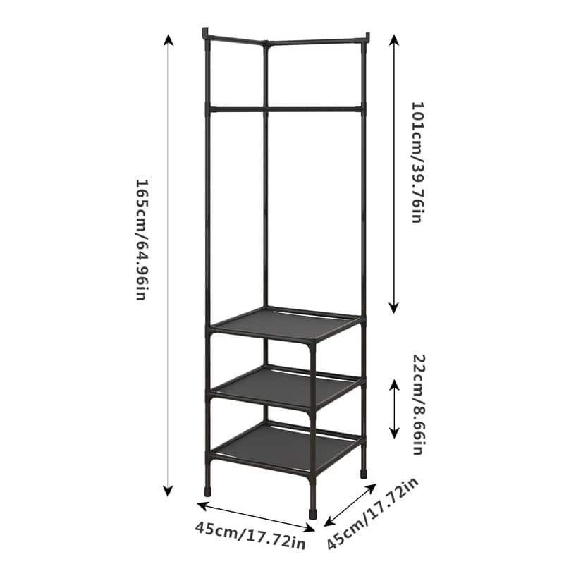 Freestanding Closet Organizer - 17.72"D x 17.72"W x 64.96"H