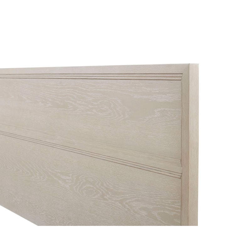 White Panel Bed - Platform Bed Frame with Metal Legs & Masonite Sheets