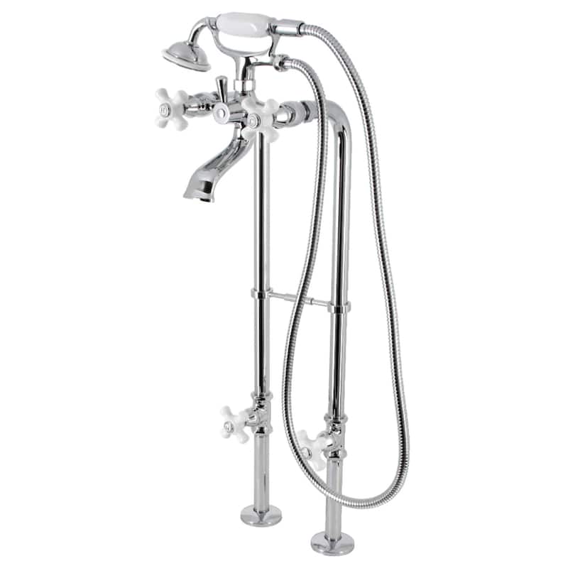 Kingston Brass Freestanding Clawfoot Tub Faucet Package with Supply Line
