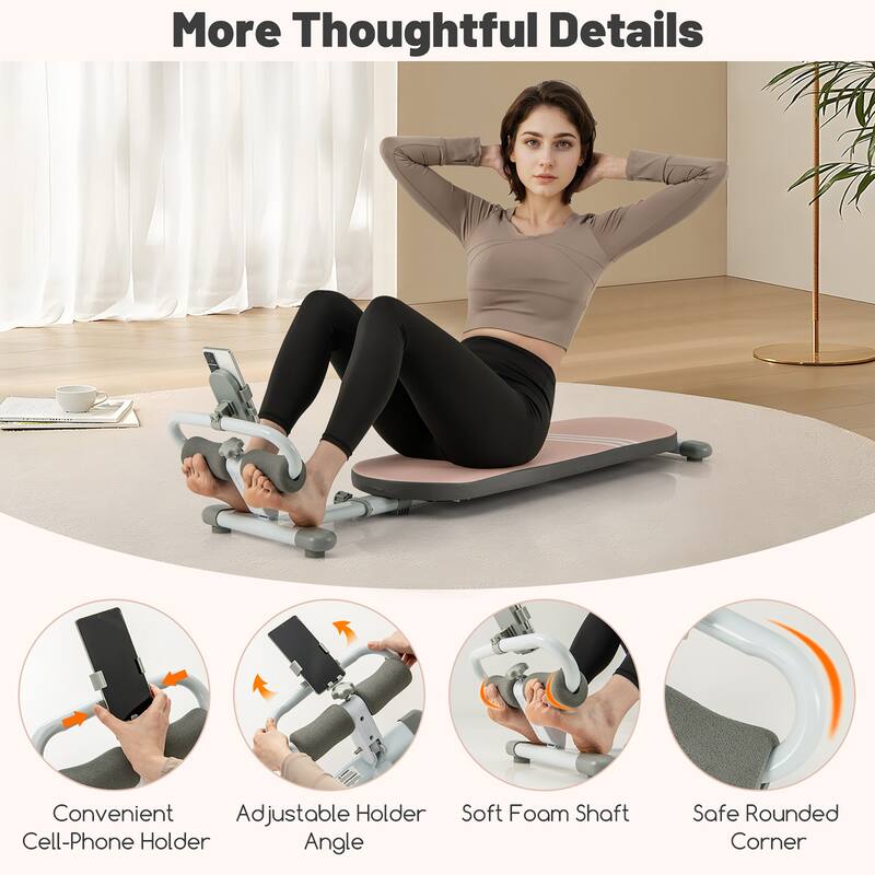 Gymax Multifunctional Sit Up Bench w/3 Gear Adjustable Angles &