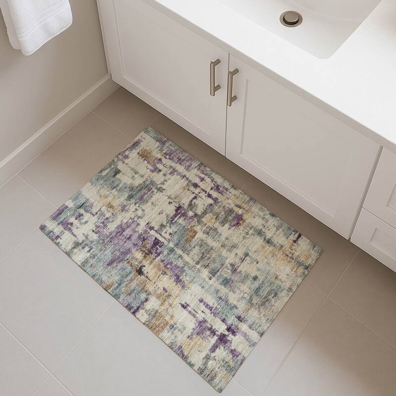 Premium Washable Super Soft Modern Casual Mayfield Rug - Linen - 1'8" x 2'6"