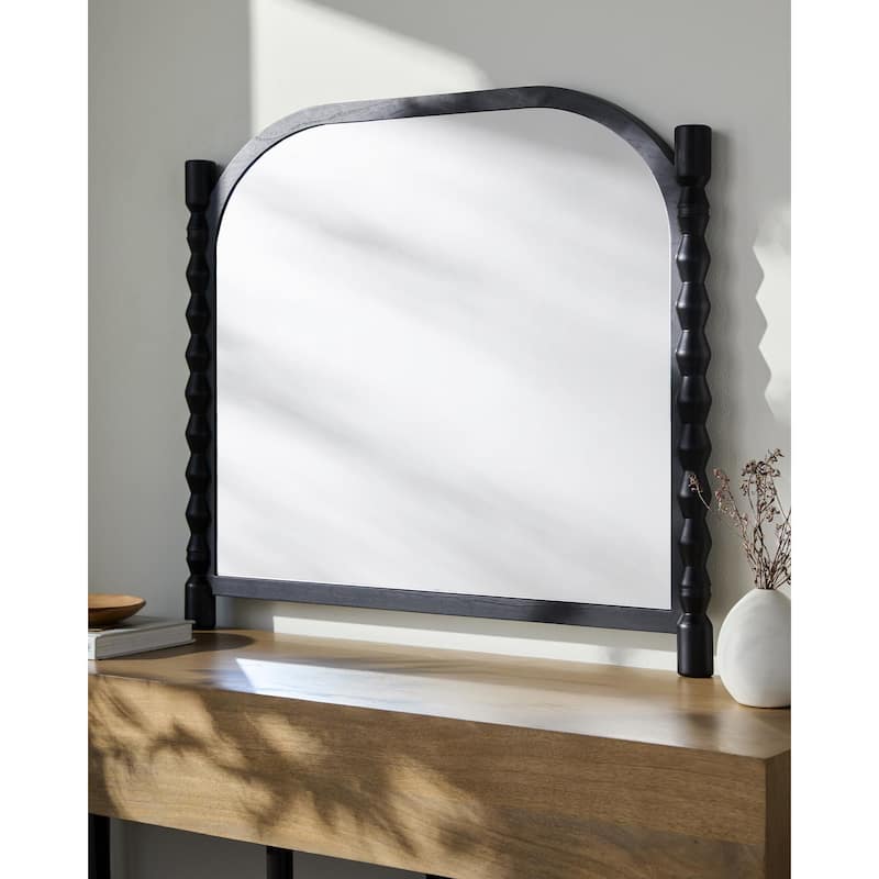 Livabliss Bellinda Global Mantel Mirror - 32"H x 30"W x 2"D